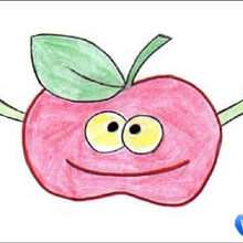 220x220 How To Draw Fruits - Apple Drawing For Kids