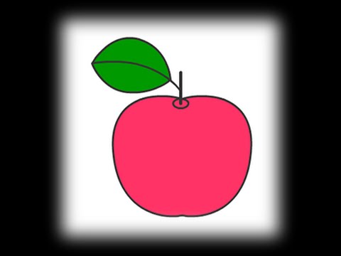 480x360 how to draw an apple drawing for kids, drawing an apple drawing - Apple Drawing For Kids