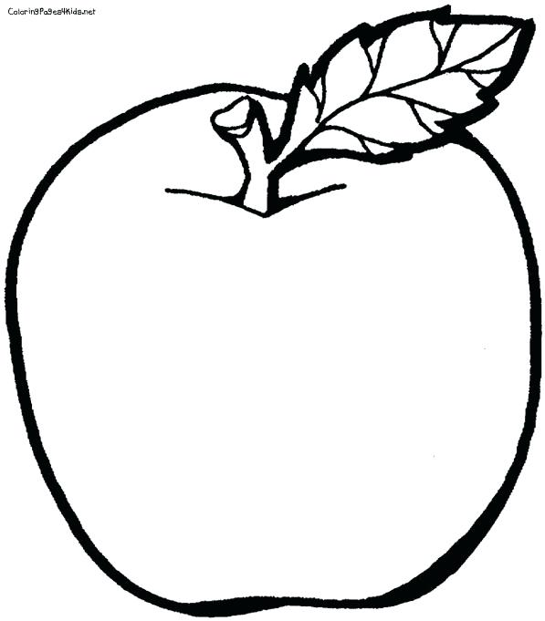 597x681 Coloring Pages Of Fruit Apple Drawing Colouring The Spirit - Apple Drawing Images