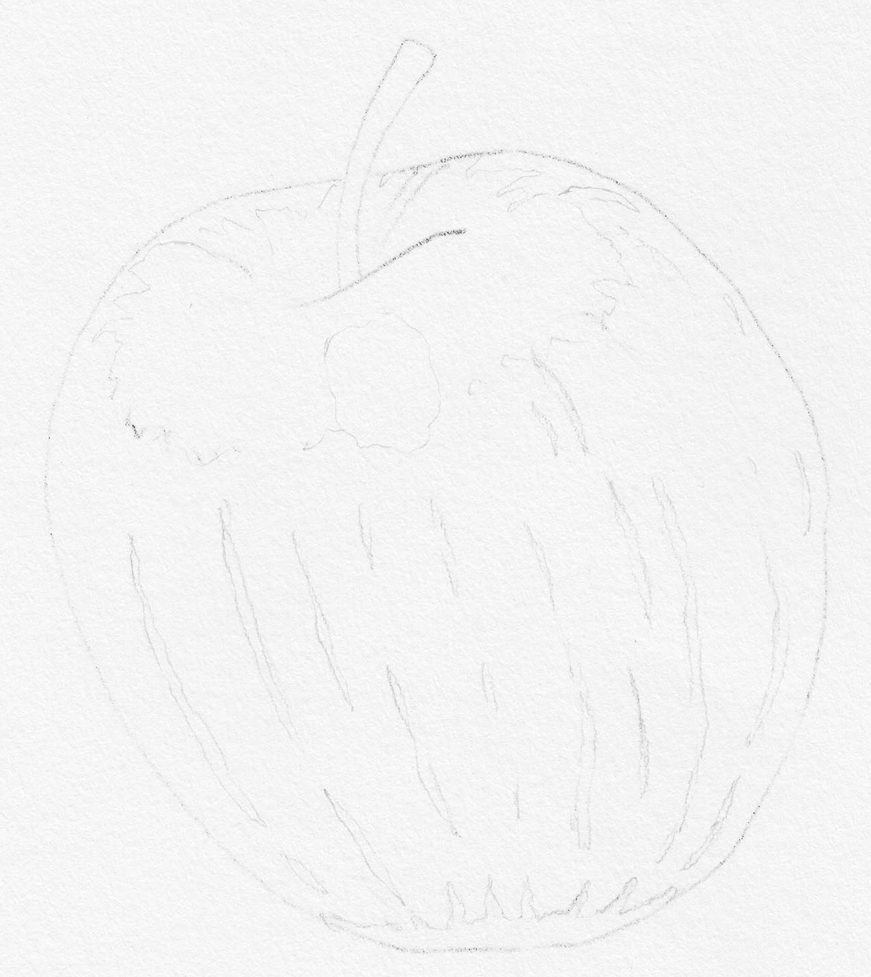 1242x1392 How To Draw A Juicy Apple Using Coloured Pencil - Apple Drawing Images