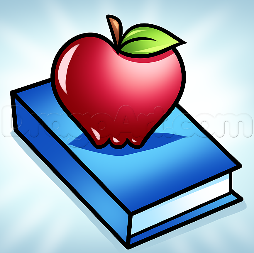 866x863 How To Draw A Teachers Apple, Step - Apple Drawing Images