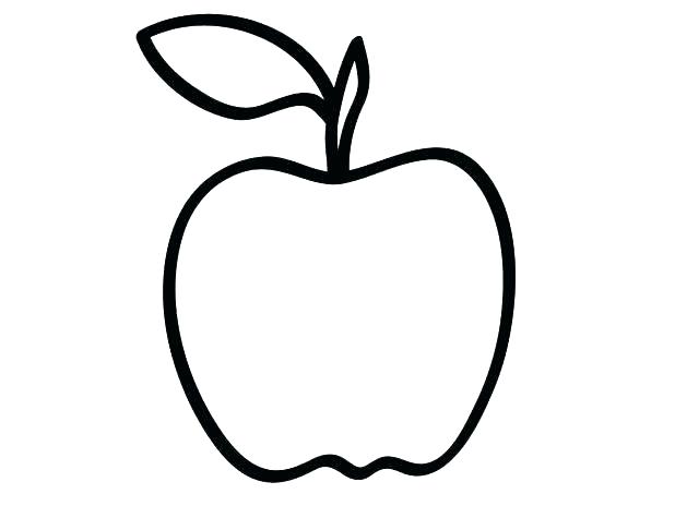 618x464 Coloring Pages Halloween Candy Pumpkin Online For Toddlers Apple - Apple Fruit Drawing