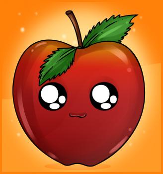 328x350 Fruit Drawing For Kids, Free Online Games, Coloring Pages, Kids - Apple Fruit Drawing