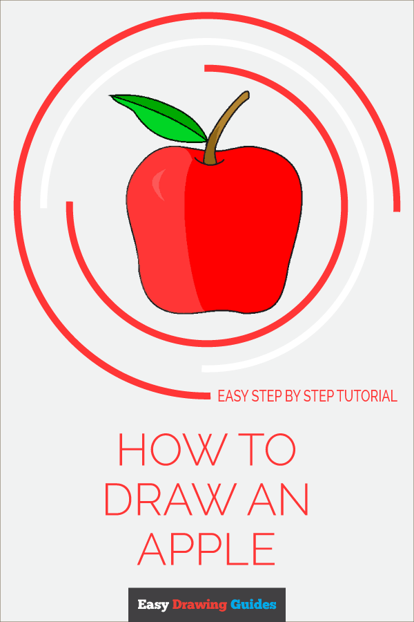 600x900 How To Draw An Apple In A Few Easy Steps Easy Drawing Guides - Apple Fruit Drawing