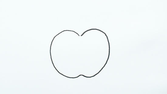 550x309 Ways To Draw An Apple - Apple Line Drawing