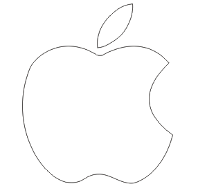 299x279 make apple logo using corel draw - Apple Logo Drawing