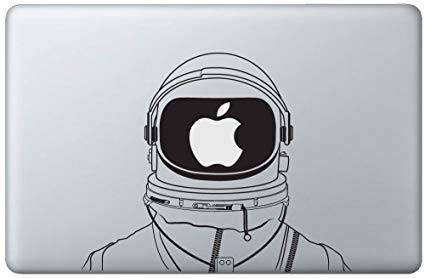425x278 astronaut costume helmet art apple logo vinyl decal - Apple Logo Drawing