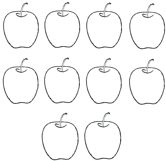 573x554 Applejack Coloring - Apple Outline Drawing