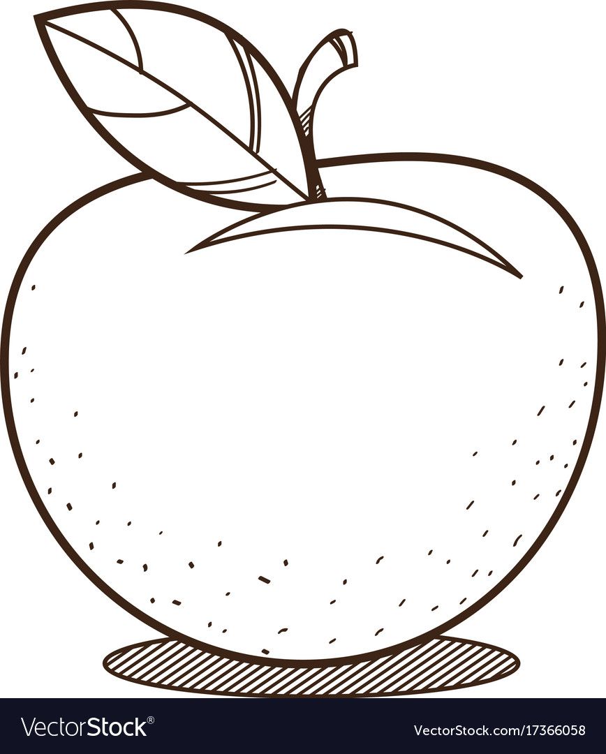868x1080 Coloring Pages Coloring Pictures Of Fruits Pages Apple Outline - Apple Outline Drawing