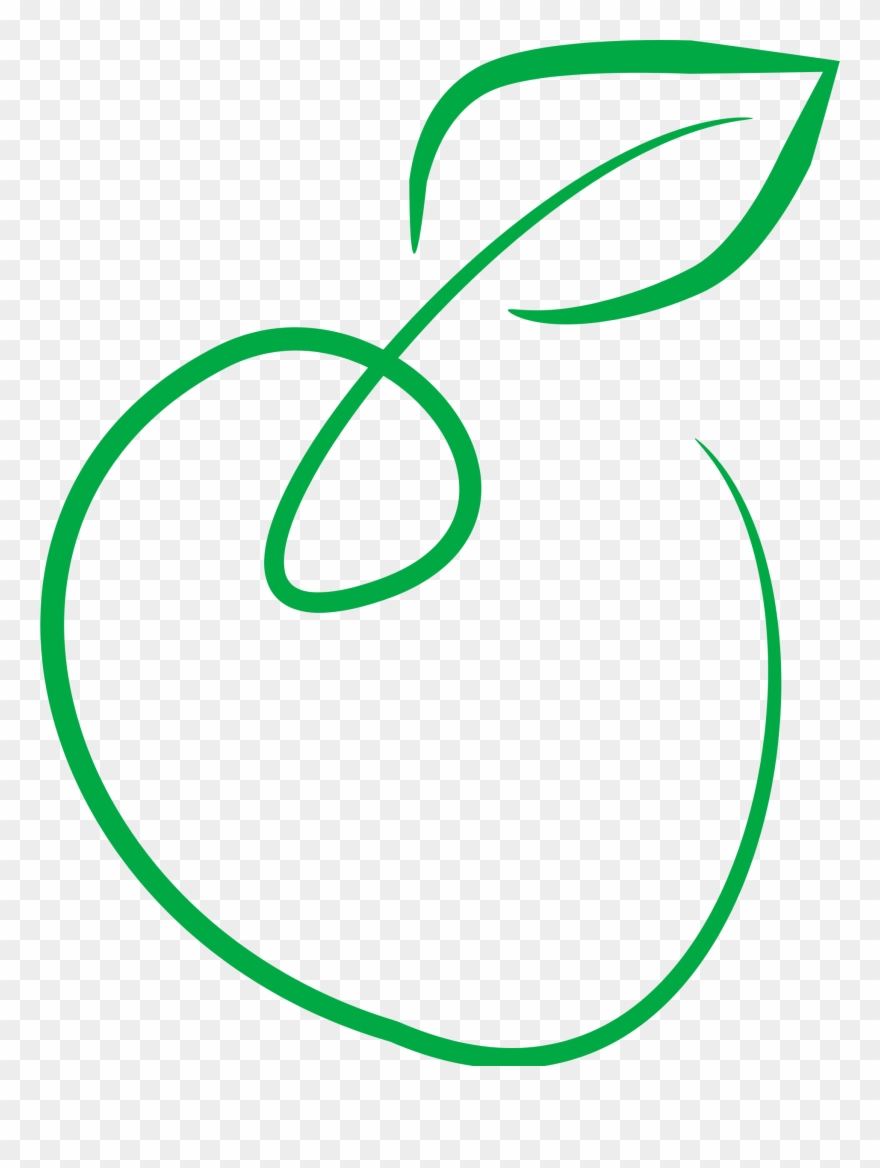 880x1168 Outline Apple Drawing Clipart - Apple Outline Drawing