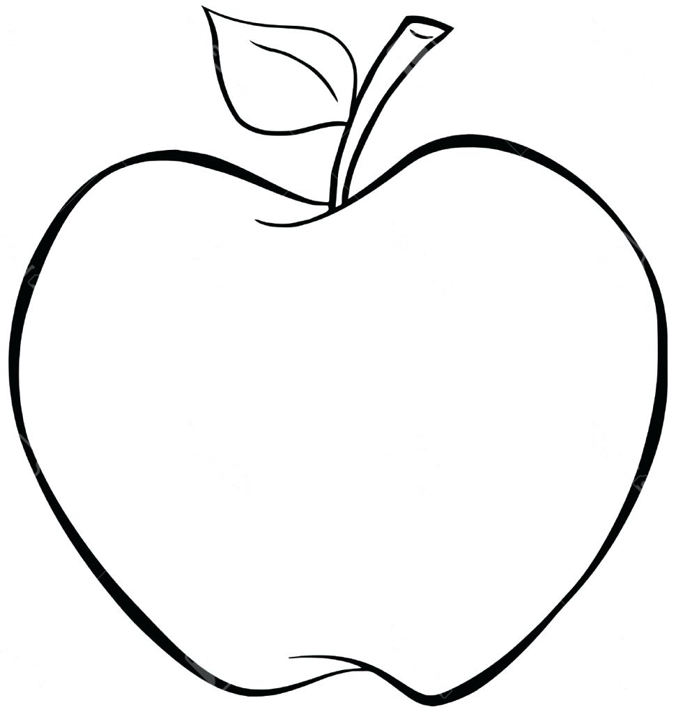 Apple Outline Drawing at Explore collection of