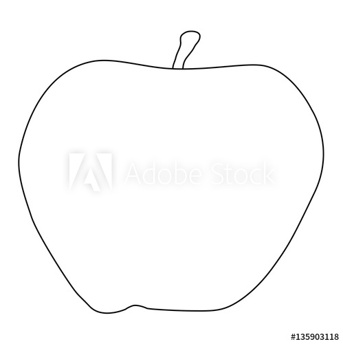 499x500 Apple Outline Drawing - Apple Outline Drawing