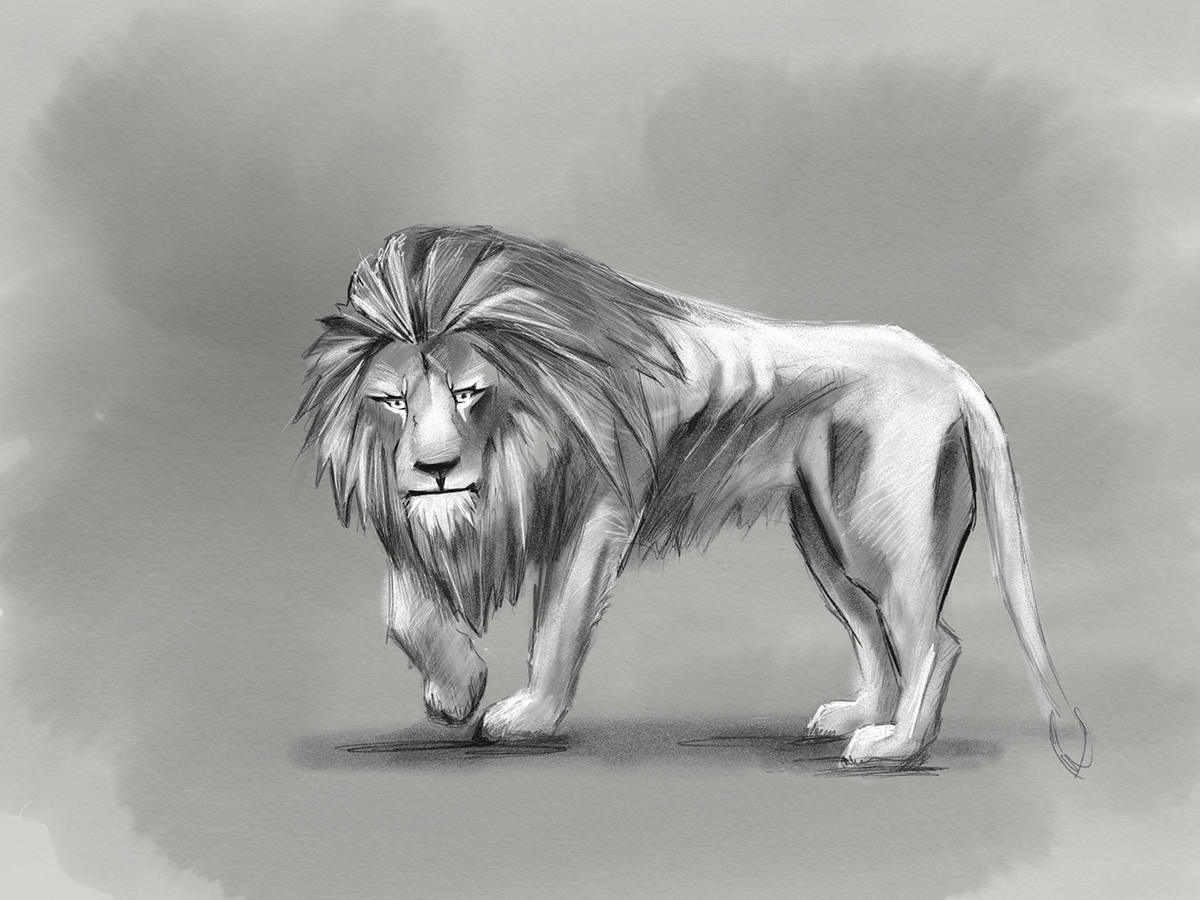 1200x900 lion sketch apple pencil on wacom gallery - Apple Pencil Drawing