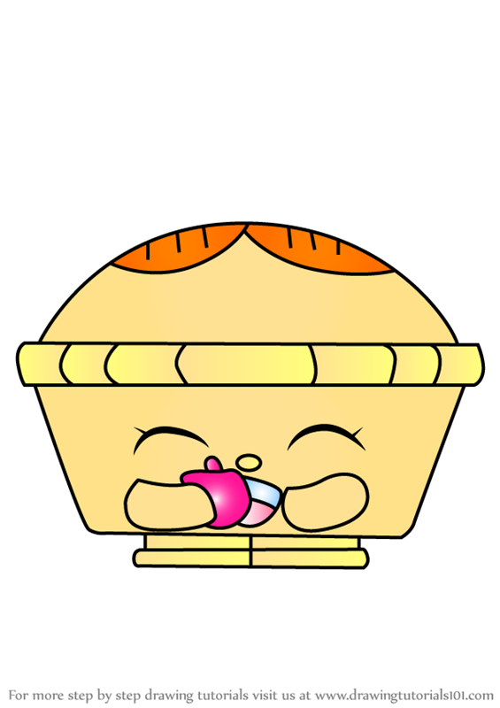 565x800 Learn How To Draw Hot Apple Pie From Shopkins - Apple Pie Drawing