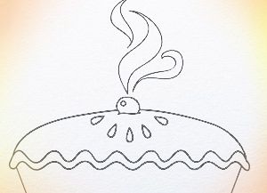 300x217 How To Draw Apple Pie Step - Apple Pie Drawing