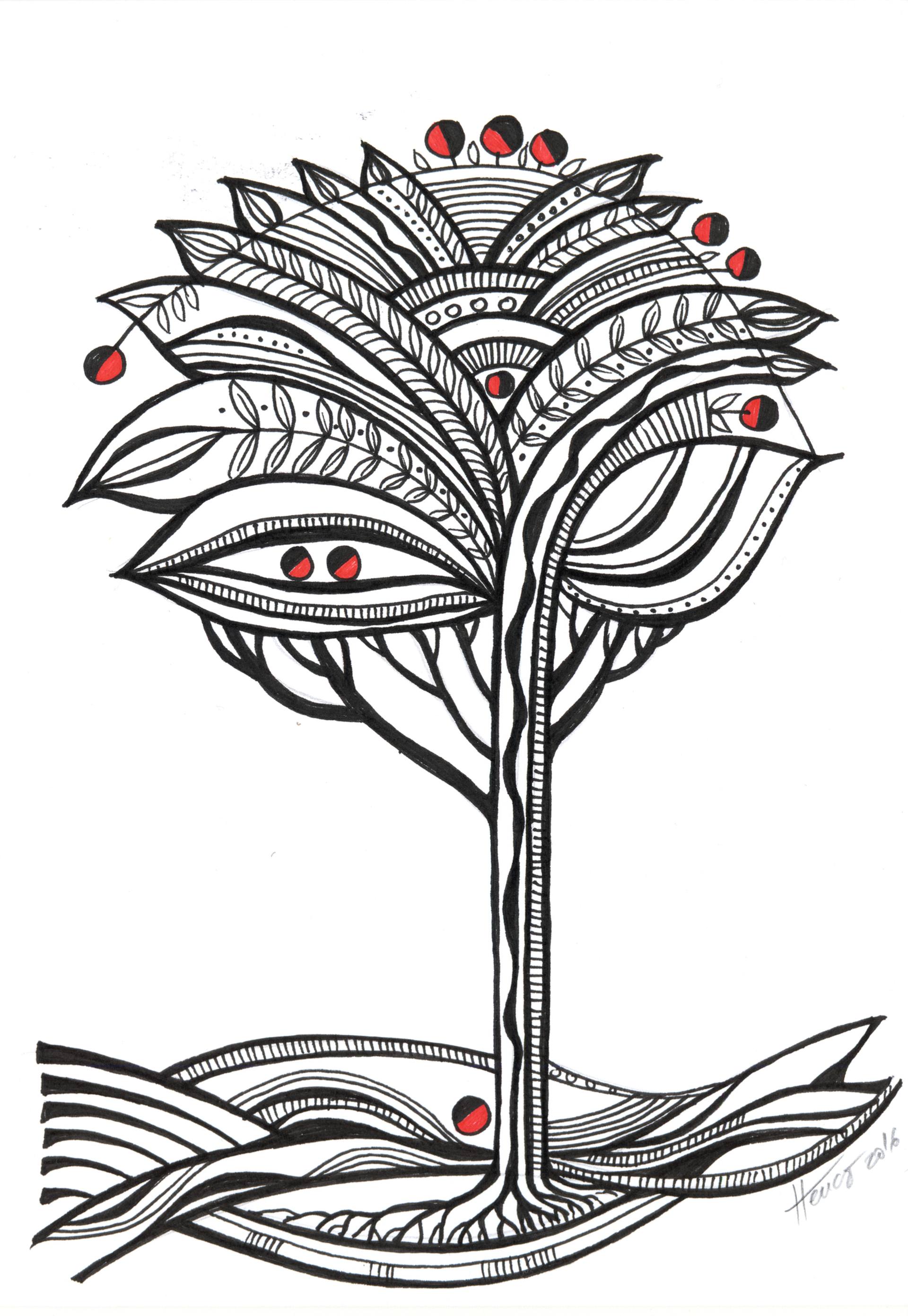 1920x2783 The Apple Tree Drawing - Apple Tree Drawing