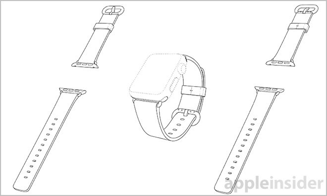 660x396 apple patents apple watch sport band, classic buckle and link - Apple Watch Drawing