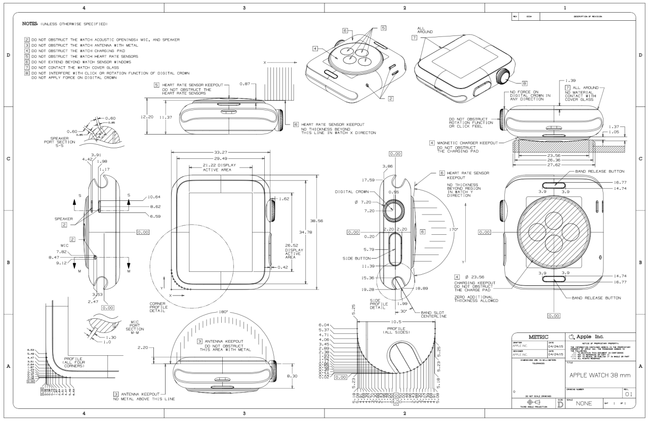 1280x832 detailed and apple watch schematics - Apple Watch Drawing