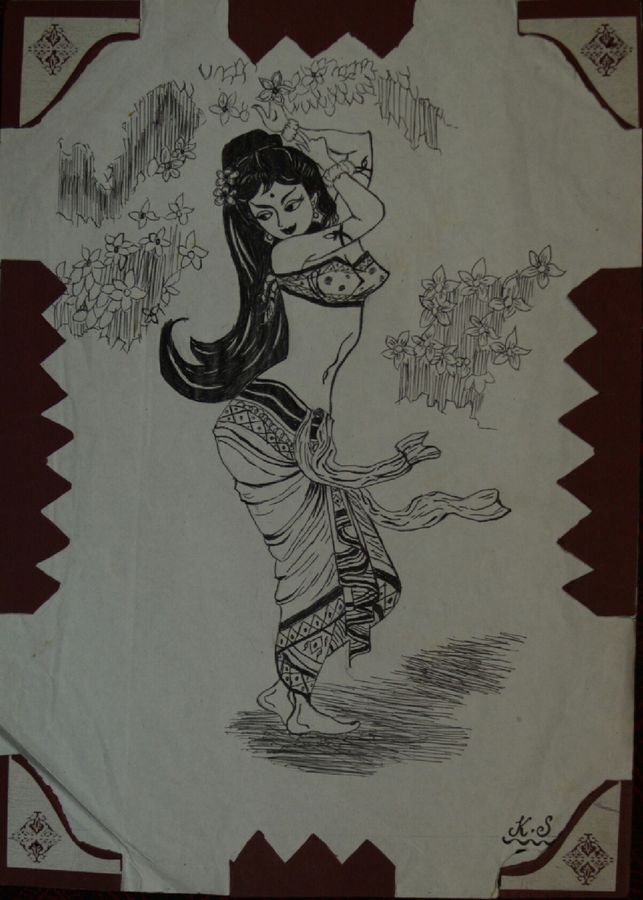 643x900 Apsara Painting - Apsara Drawing