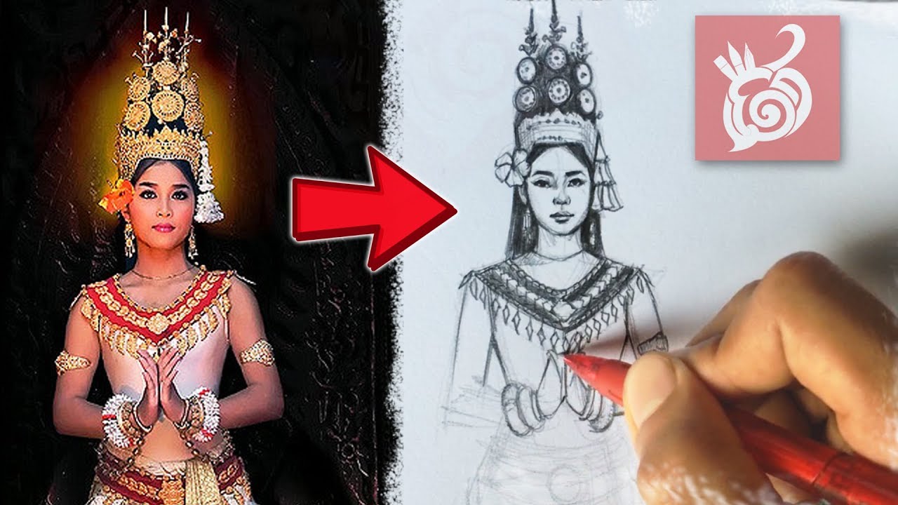 1280x720 Drawing Tutorial - Apsara Drawing