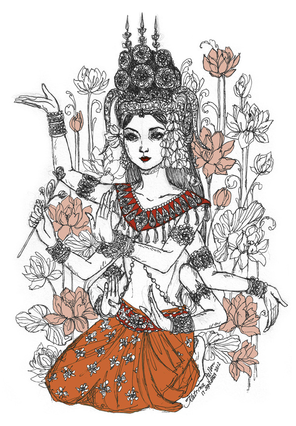 600x865 january masks and mirrors - Apsara Drawing