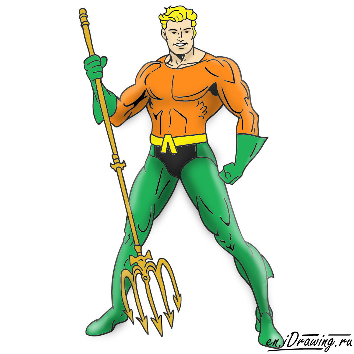 1200x1200 How To Draw Aquaman From Cartoons And Comic Books - Aquaman Drawing