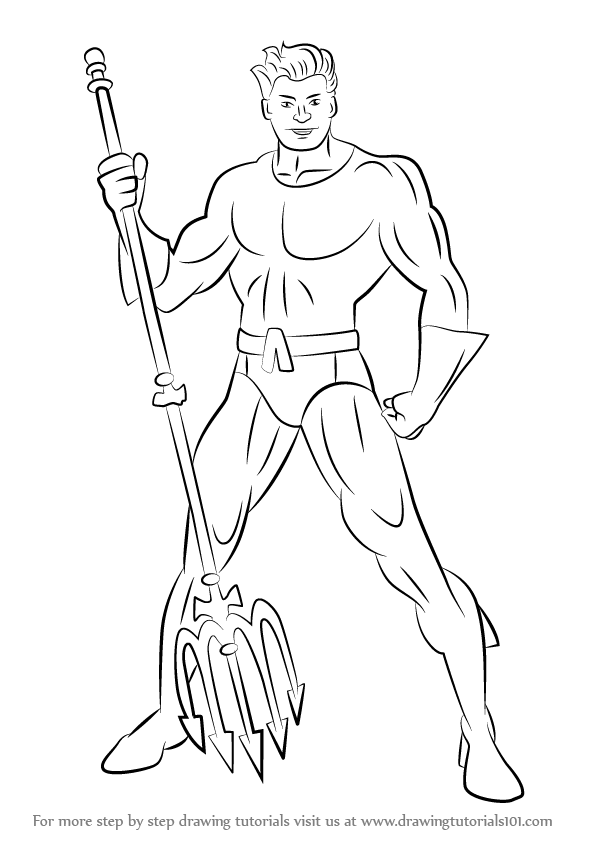 596x843 Learn How To Draw Aquaman - Aquaman Drawing