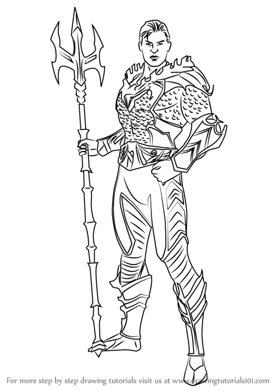 567x800 learn how to draw aquaman from injustice - Aquaman Drawing