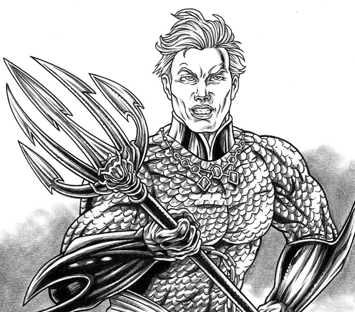 700x616 ratera, mike - Aquaman Drawing