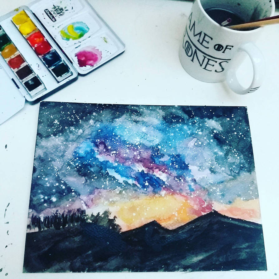 894x894 Galaxy Aquarelle Drawing - Aquarelle Drawing