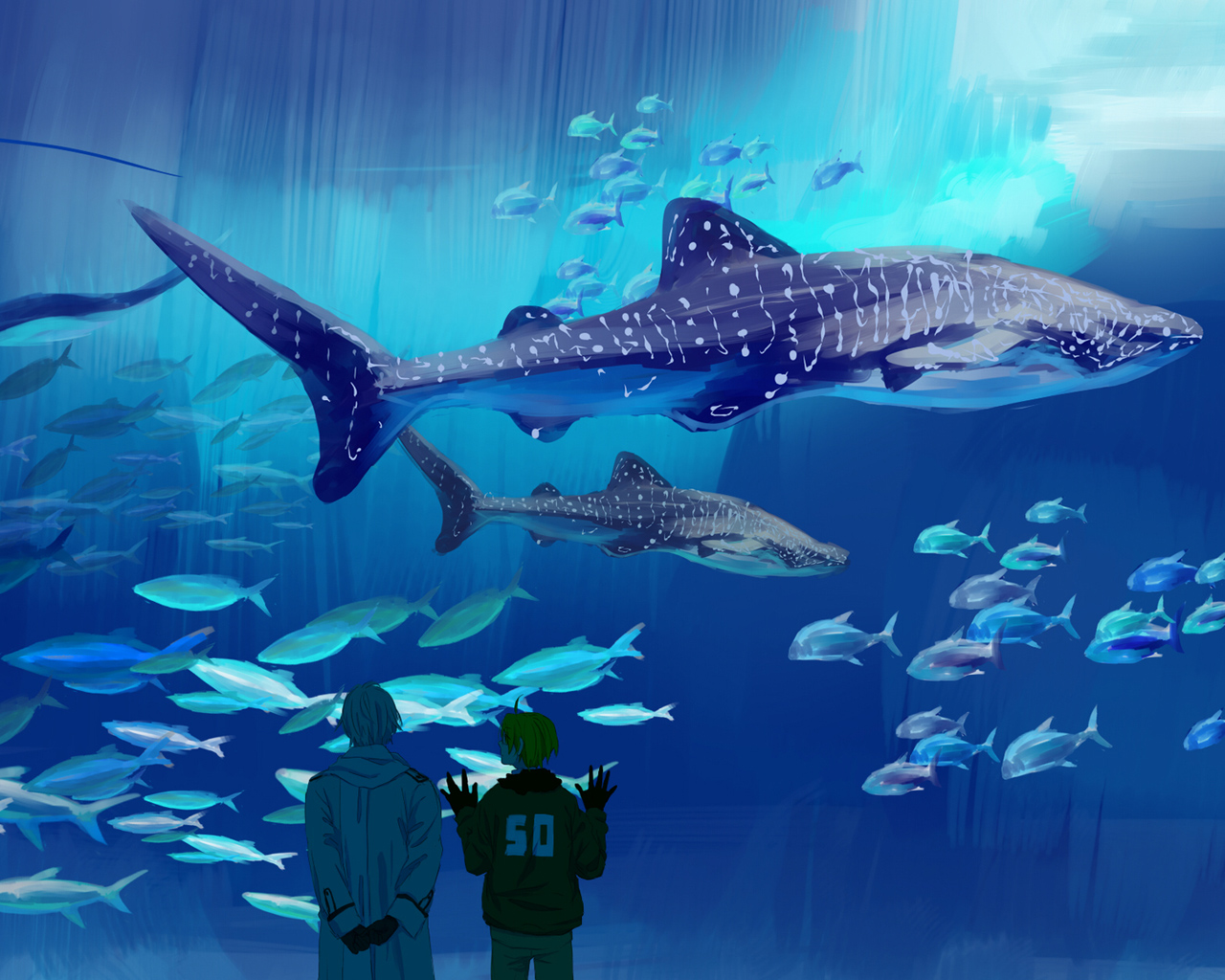 1280x1024 drawing aquarium - Aquarium Drawing