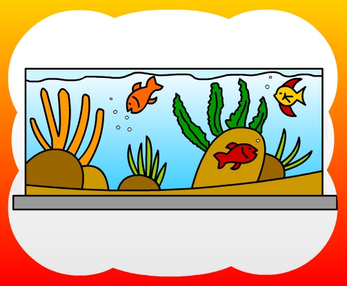 503x415 how to draw aquarium for kids - Aquarium Drawing