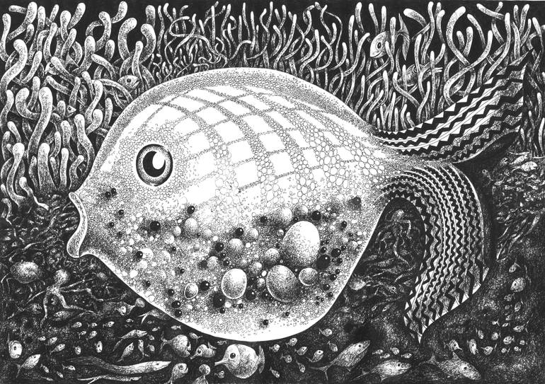 770x543 abstract aquarium drawing - Aquarium Drawing