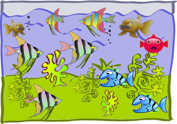 600x420 Aquarium Drawing Scenery Huge Freebie! Download For Powerpoint - Aquarium Drawing For Kid