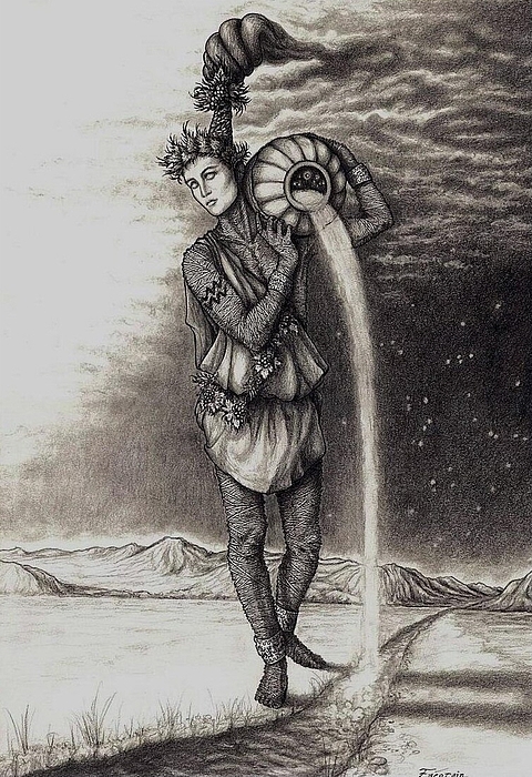 480x700 aquarius drawing - Aquarius Drawings