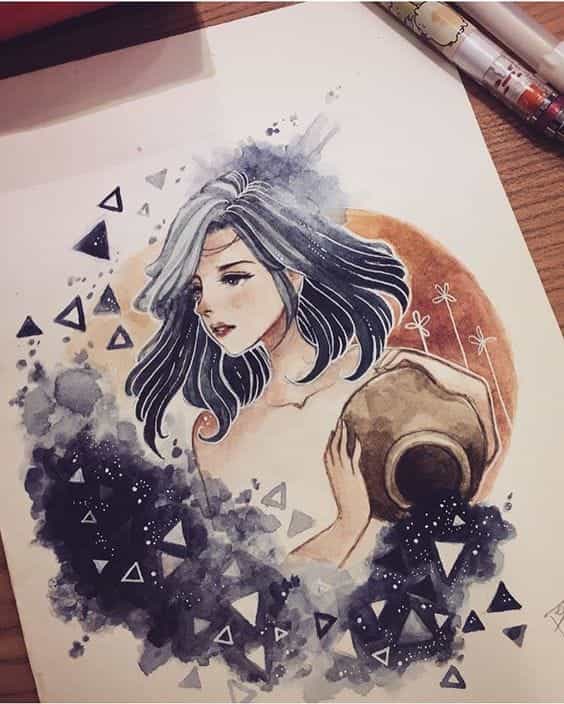 564x704 drawing aquarius discovered - Aquarius Drawings