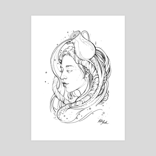 540x540 zodiac aquarius, an art print - Aquarius Drawings