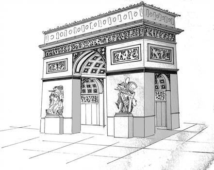 441x350 arc de triomphe, paris - Arc De Triomphe Drawing