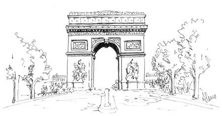 451x236 arc de triomphe matthias leue author - Arc De Triomphe Drawing