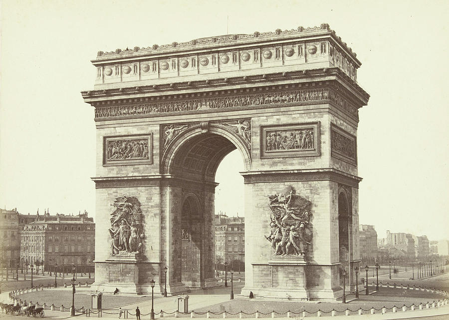 900x641 arc de triomphe, paris, france drawing - Arc De Triomphe Drawing