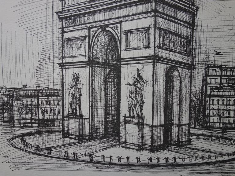 768x576 Bernard Buffet - Arc De Triomphe Drawing
