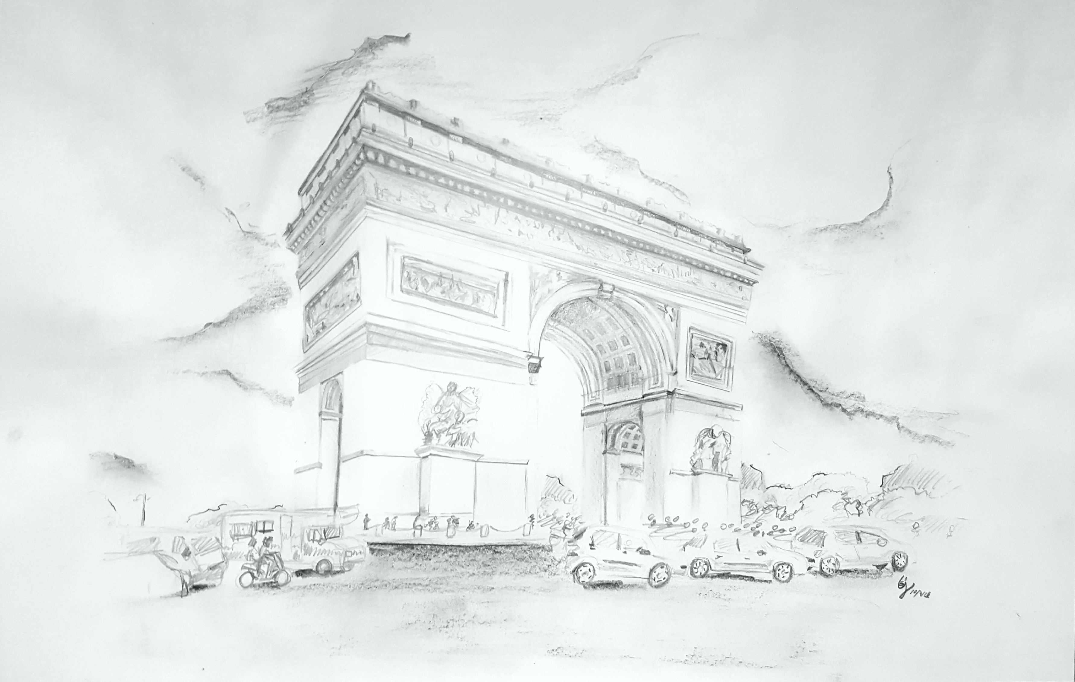 Arc De Triomphe Drawing at Explore collection of