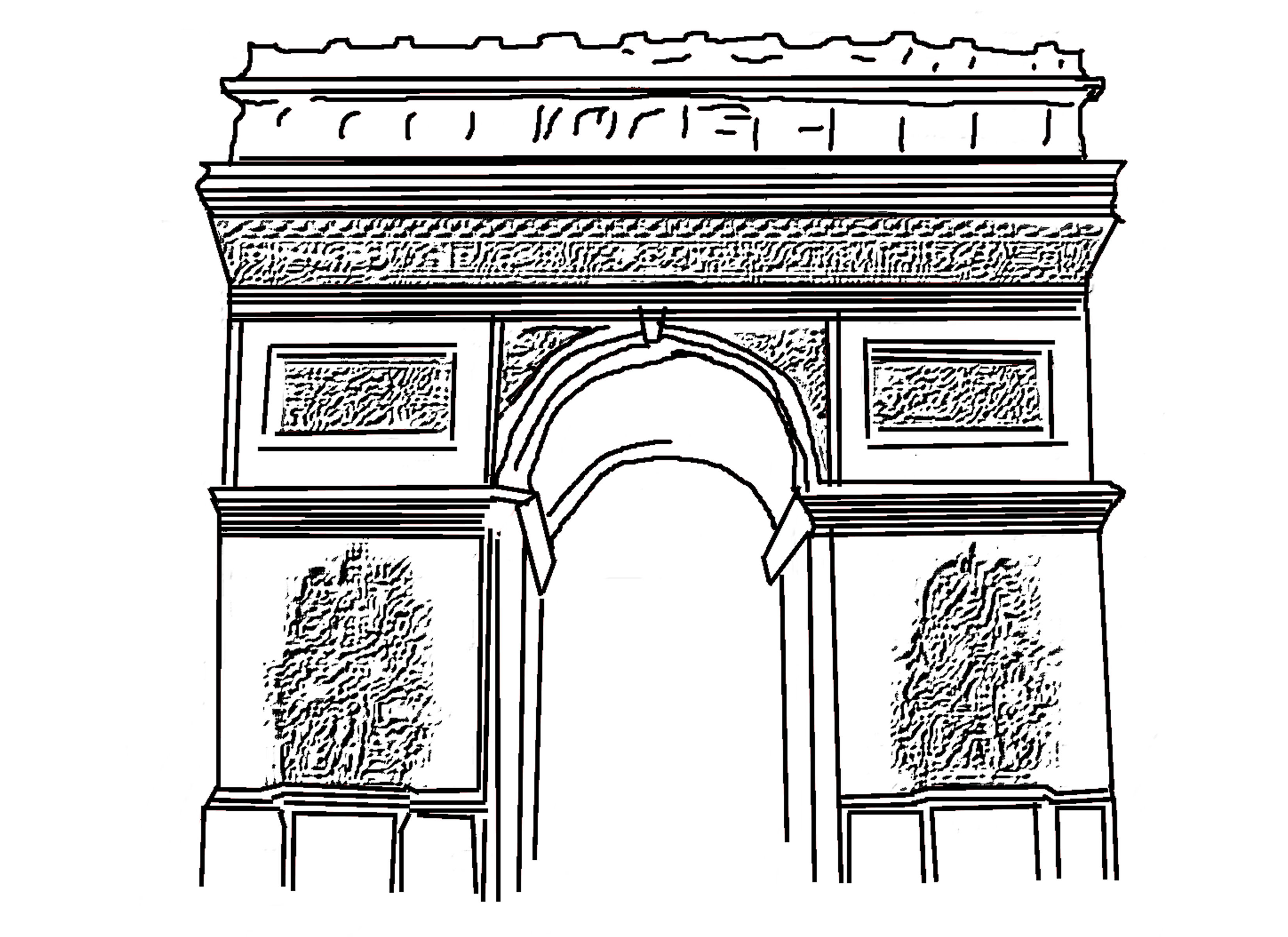 Arc De Triomphe Paris Drawing - FRESH PICT