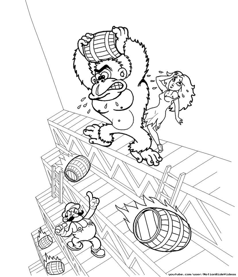 829x964 Donkey Kong Arcade - Arcade Drawing