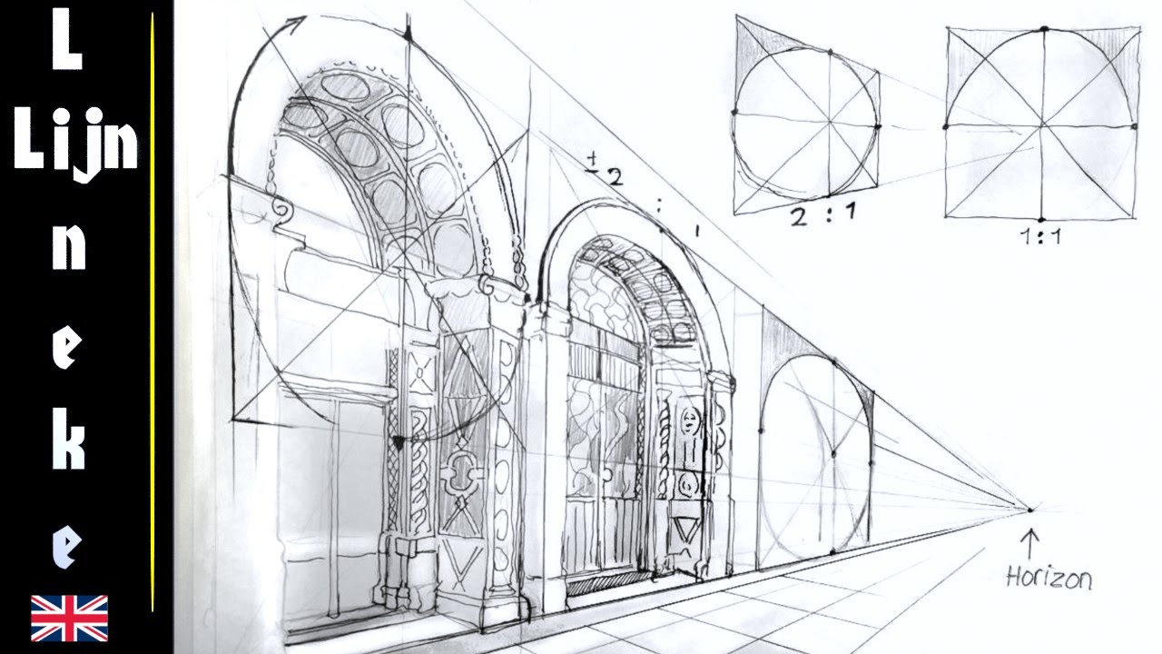 1280x720 Easy Arch For Beginners Perspective Drawing - Arcade Drawing