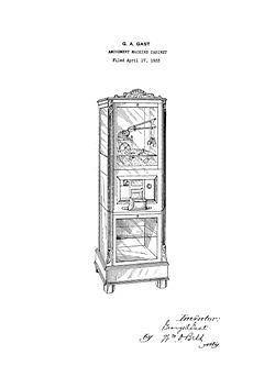 240x353 usa patent exhibit crane claw arcade games drawings photoseeum - Arcade Drawing