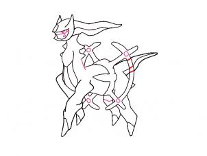 302x227 How To Draw Arceus, Step - Arceus Drawing