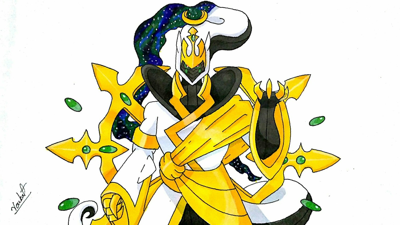 1280x720 Crazy Art - Arceus Drawing