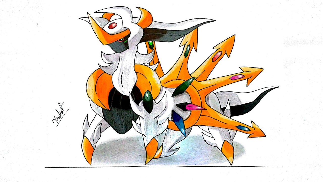1280x720 Crazy Art - Arceus Drawing