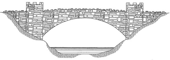 556x197 Arc Bridge - Arch Bridge Drawing